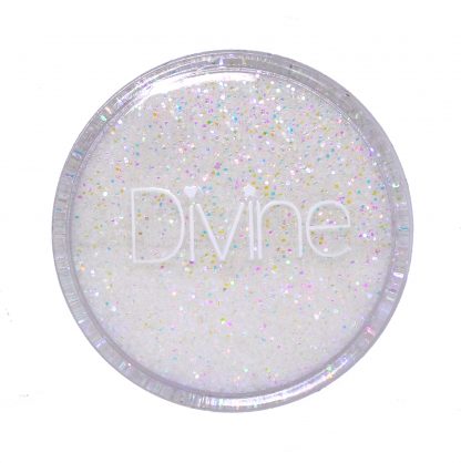 white iridescent opal fine nail glitter