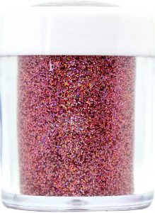 holo dusky pink nail art glitter